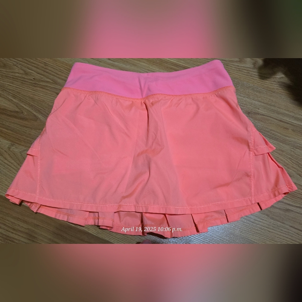 Lululemon Pink and Orange Athletic Skort